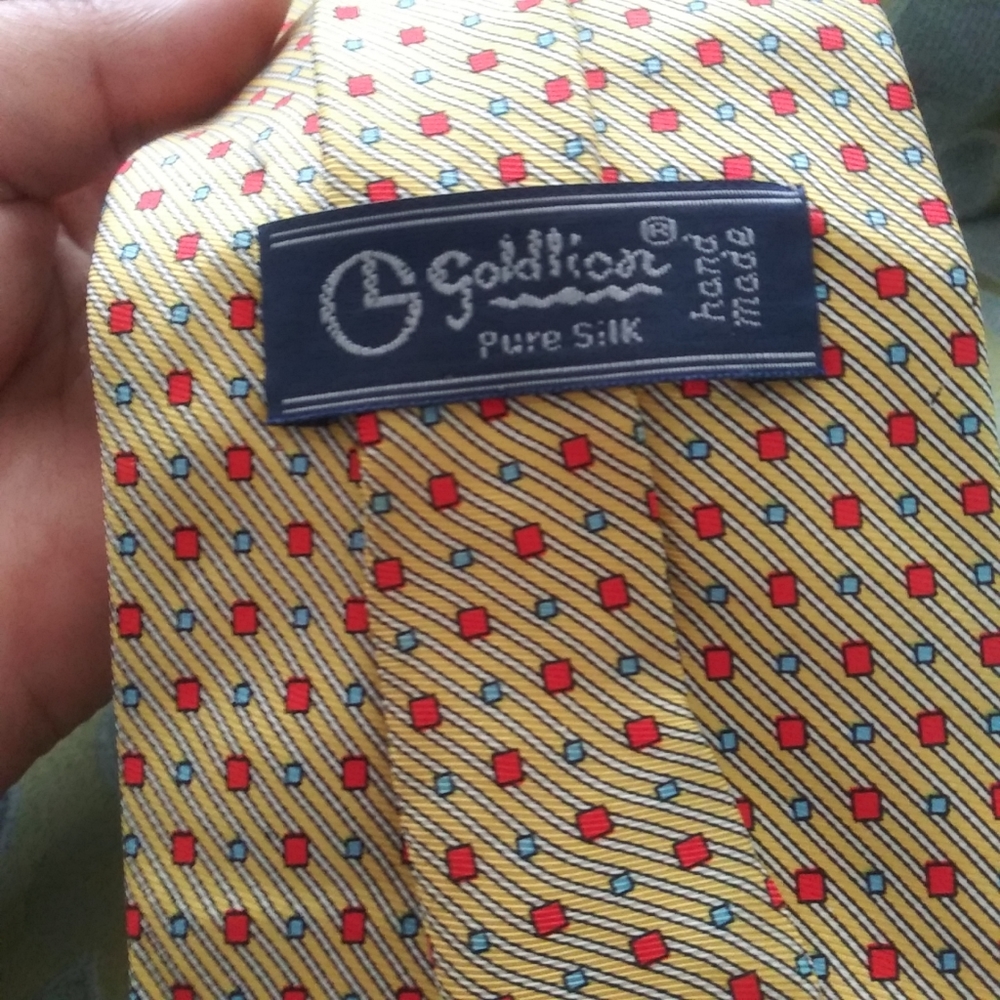 Goldion Men's Necktie Pure Silk Handmade 60"
